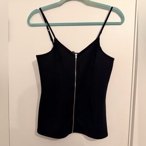 Express Black Camisole with Front Zipper